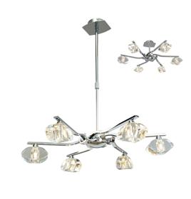 Alfa Polished Chrome Ceiling Lights Mantra Multi Arm Fittings
